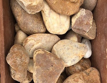 Oversize Earthtone River Rock